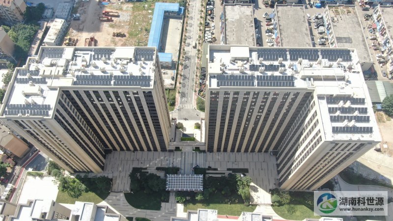 長(zhǎng)沙中海瓏庭住宅小區(qū)1#、2#棟公寓太陽(yáng)能熱水系統(tǒng)工程